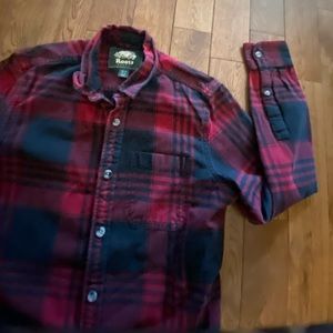 Men’s roots xs plaid shirt